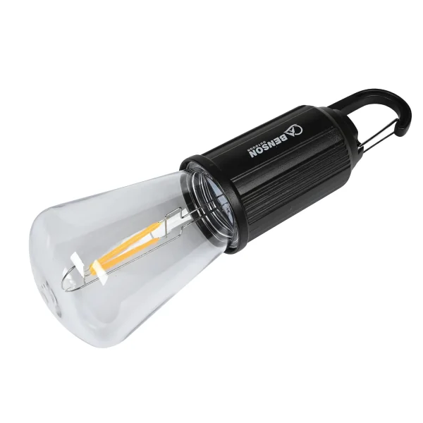 Benson Oplaadbare campinglamp met karabijnhaak - 100 lumen - LED - lichtgewicht - Type-C USB - 51Dnspod | Smaakvolle damp – Verzendkosten vrij vanaf 40€