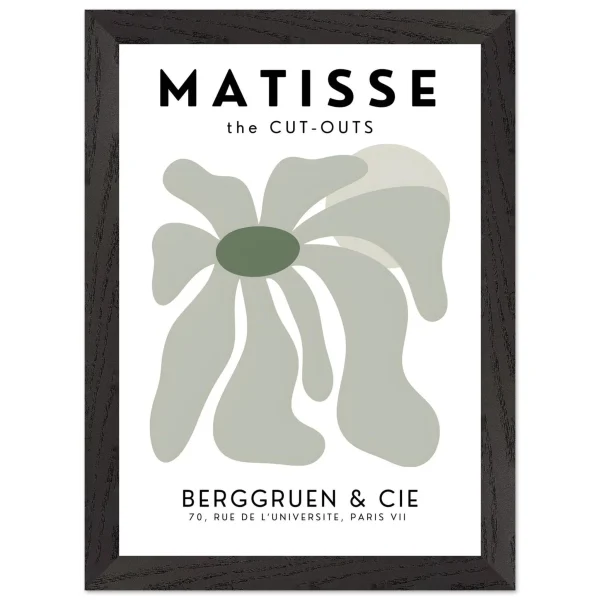 Artfulprints Poster met Lijst Matisse – Floral dream - A4 21x29.7 cm - Grijs - 51Dnspod | Smaakvolle damp – Verzendkosten vrij vanaf 40€