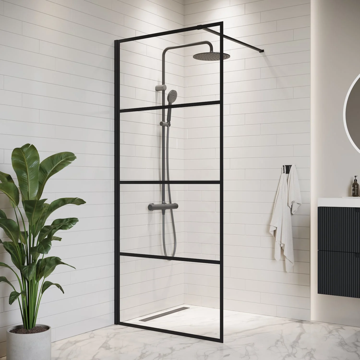 Badplaats Douchewand Essos 80 x 200 cm – Zwart – Inloopdouche 8 mm Veiligheidsglas - 51Dnspod | Smaakvolle damp – Verzendkosten vrij vanaf 40€ Badplaats Douchewand Essos 80 x 200 cm – Zwart – Inloopdouche 8 mm Veiligheidsglas - 51Dnspod | Smaakvolle damp – Verzendkosten vrij vanaf 40€