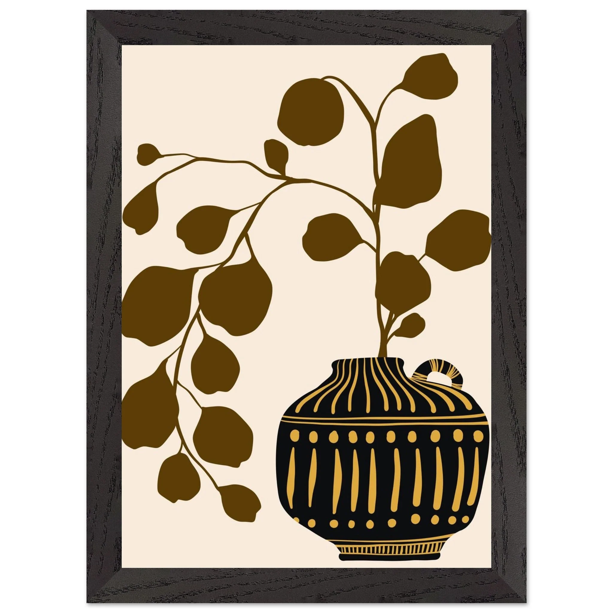 Artfulprints Poster met Lijst Boho – Golden vase - A4 21x29.7 cm - Bruin - 51Dnspod | Smaakvolle damp – Verzendkosten vrij vanaf 40€ Artfulprints Poster met Lijst Boho – Golden vase - A4 21x29.7 cm - Bruin - 51Dnspod | Smaakvolle damp – Verzendkosten vrij vanaf 40€